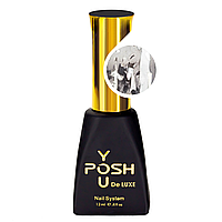 Закрепитель для гель-лака YouPOSH De luxe Top silver без липкого слоя с хлопьями 12 мл