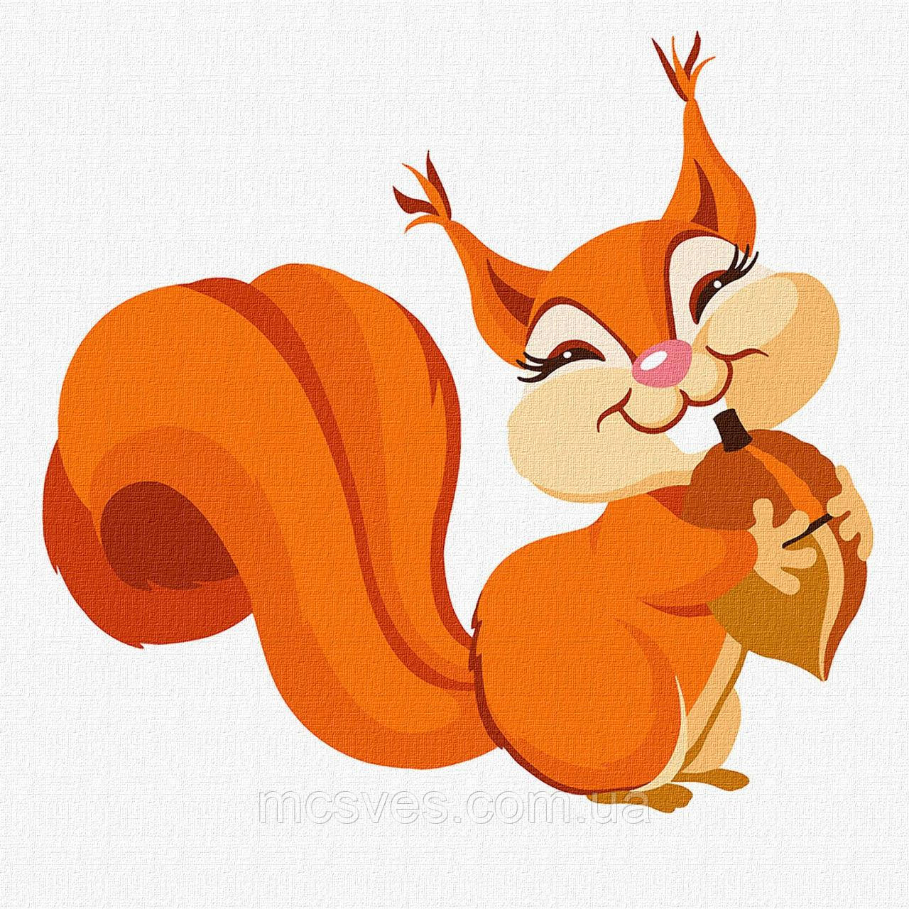 Картина за номерами "Щаслива білизна" KHO6003 30х30 см, фото 1