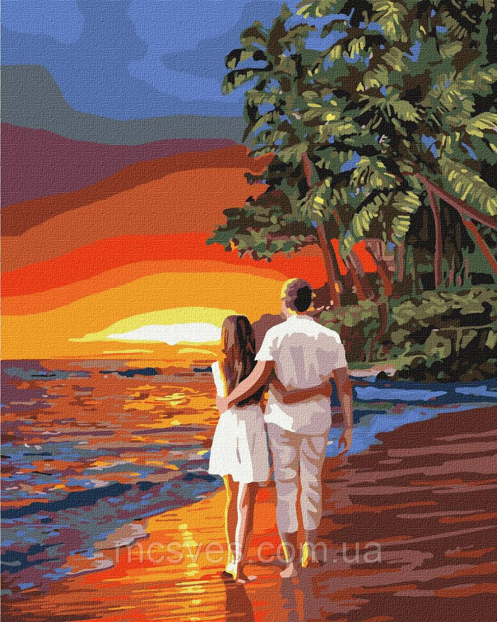 Картина по номерам. "Романтика на узбережжі" 40х50 KHO4741, фото 1