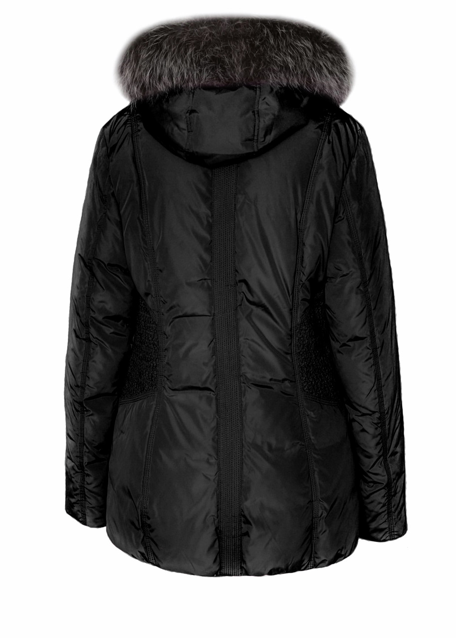 Куртка пуховик женская, натуральный пух, натуральная чернобурка ...