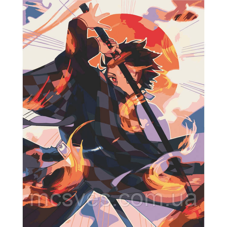 Картина за номерами "Вогняний воїн" Art Craft 10330-AC 40х50, фото 1