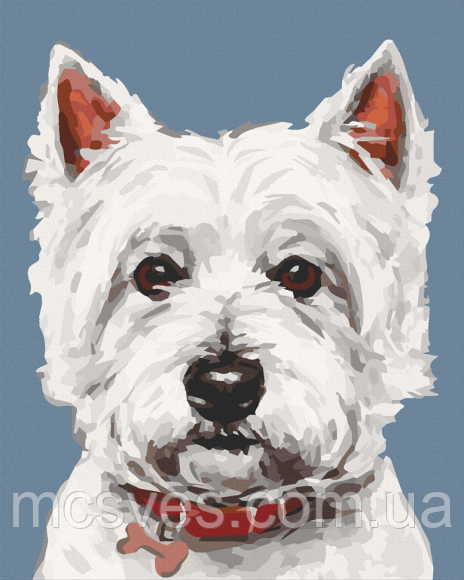 Картина по номерам. "Вайт тер'єр" Art Craft 11652-AC 40х50, фото 1