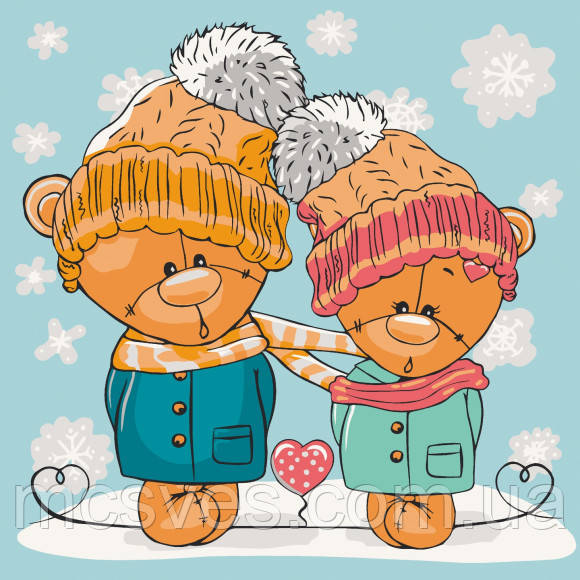 Картина за номерами "Милі ведмежата" Art Craft 15547-AC 30х30, фото 1