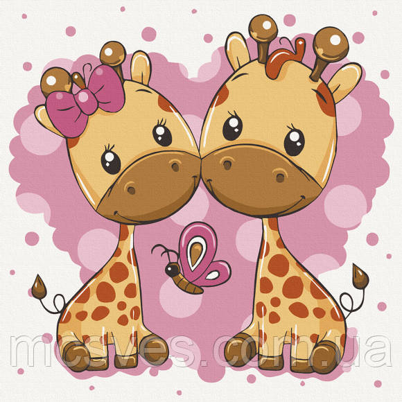 Картина по номерам. Art Craft "Жирафі" 30х30 см 15542-AC, фото 1