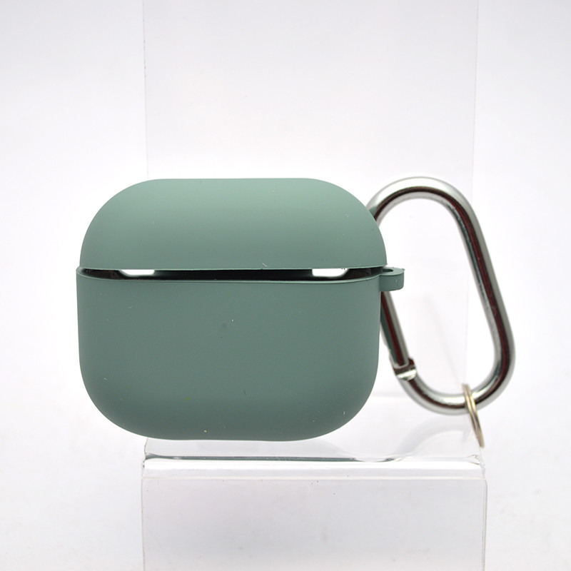 Чохол Silicon Case з мікрофіброю для AirPods 3 Pine Green/Зелений