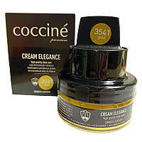 Поживний крем для взуття + губка Coccine CREAM ELEGANCE 50мл Золотий