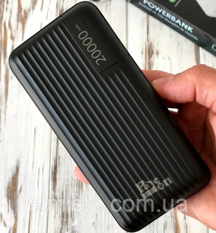 Power Bank Paleon PLO-BM61 20000 mAh (реальна потужність) Black павербанк