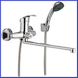 Змішувач для ванни з виливом 30 см носиком гусаком Cron Fabio 006 EURO (CR0137), фото 2