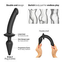 Анальна пробка з дилдо Strap-On-Me SWITCH PLUG-IN SEMI-REALISTIC DILDO BLACK — S, фото 2