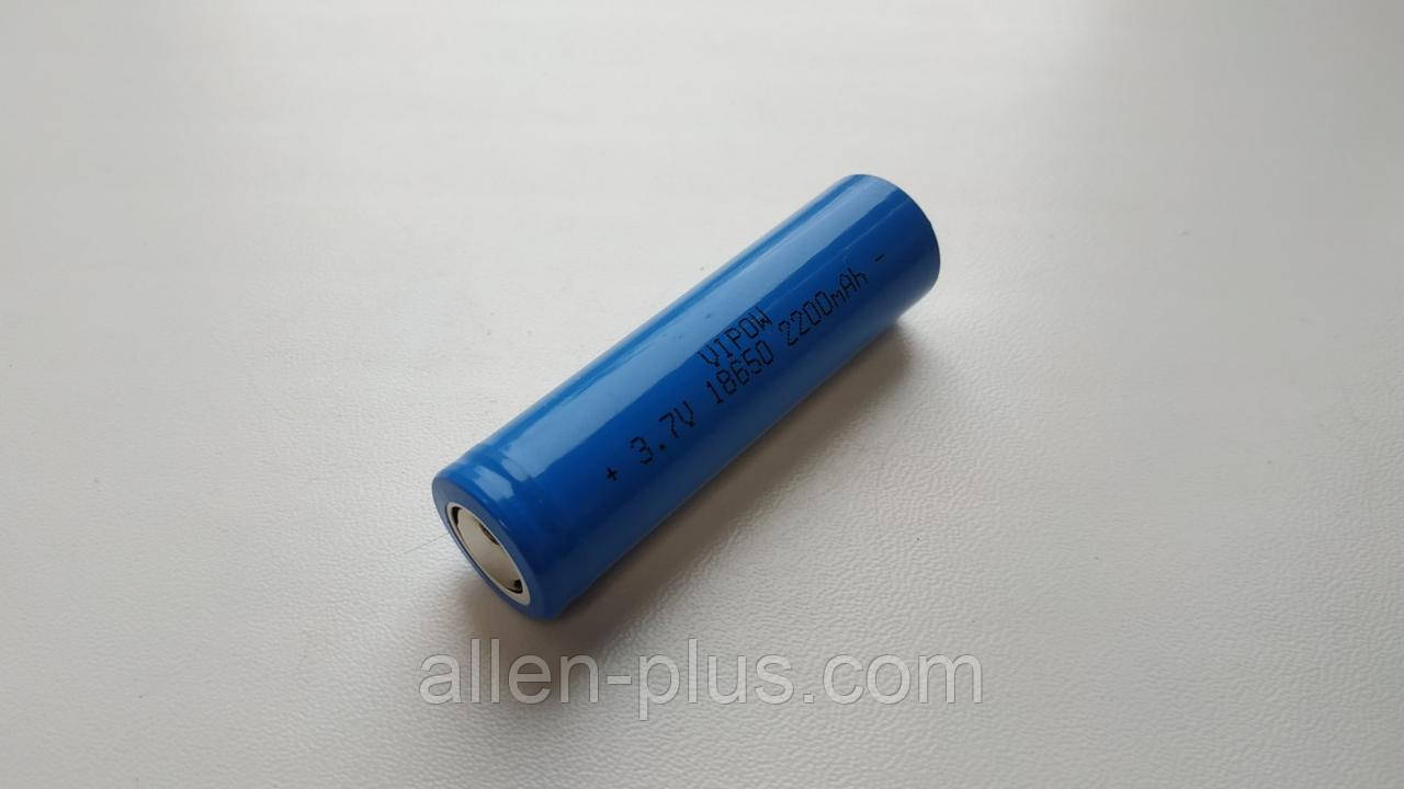 Акумулятор ViPOW Li-Ion 18650 3,7V 2200 mAh, технічний