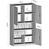 Шафа для речей та книжок з дверцятами з ДСП FRS-1, фото 9