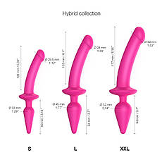 Анальна пробка з дилдо Strap-On-Me SWITCH PLUG-IN SEMI-REALISTIC DILDO FUCHSIA — L (м'ята упаковка), фото 3