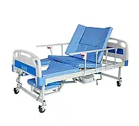 Медицинская кровать с туалетом и функцией бокового переворота MIRID E30. Кровать для реабилитации инвалида.