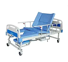 Медичне ліжко з туалетом та функцією бокового перевороту MIRID E30. Ліжко для реабілітації інваліда. Функціональне ліжко.