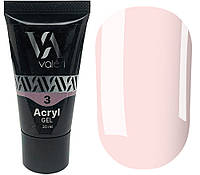 Valeri Acryl Gel №03 - акрил-гель, молочно-розовый, 30 мл