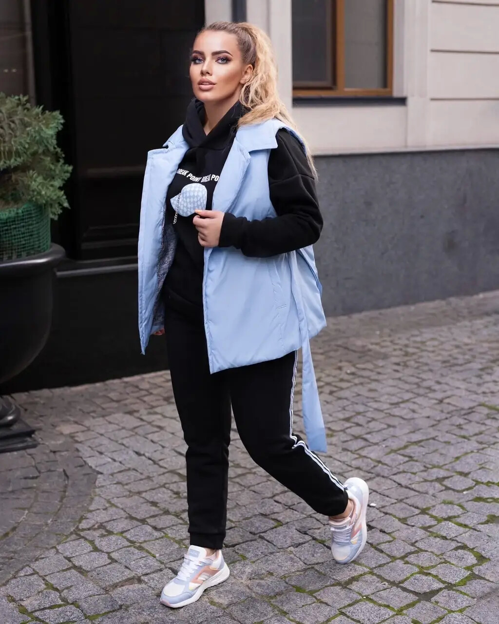 Універсальний жіночий костюм трійка, тканина "Плащівка+Трикотаж на флісі" 48, 50, 52 розмір 48