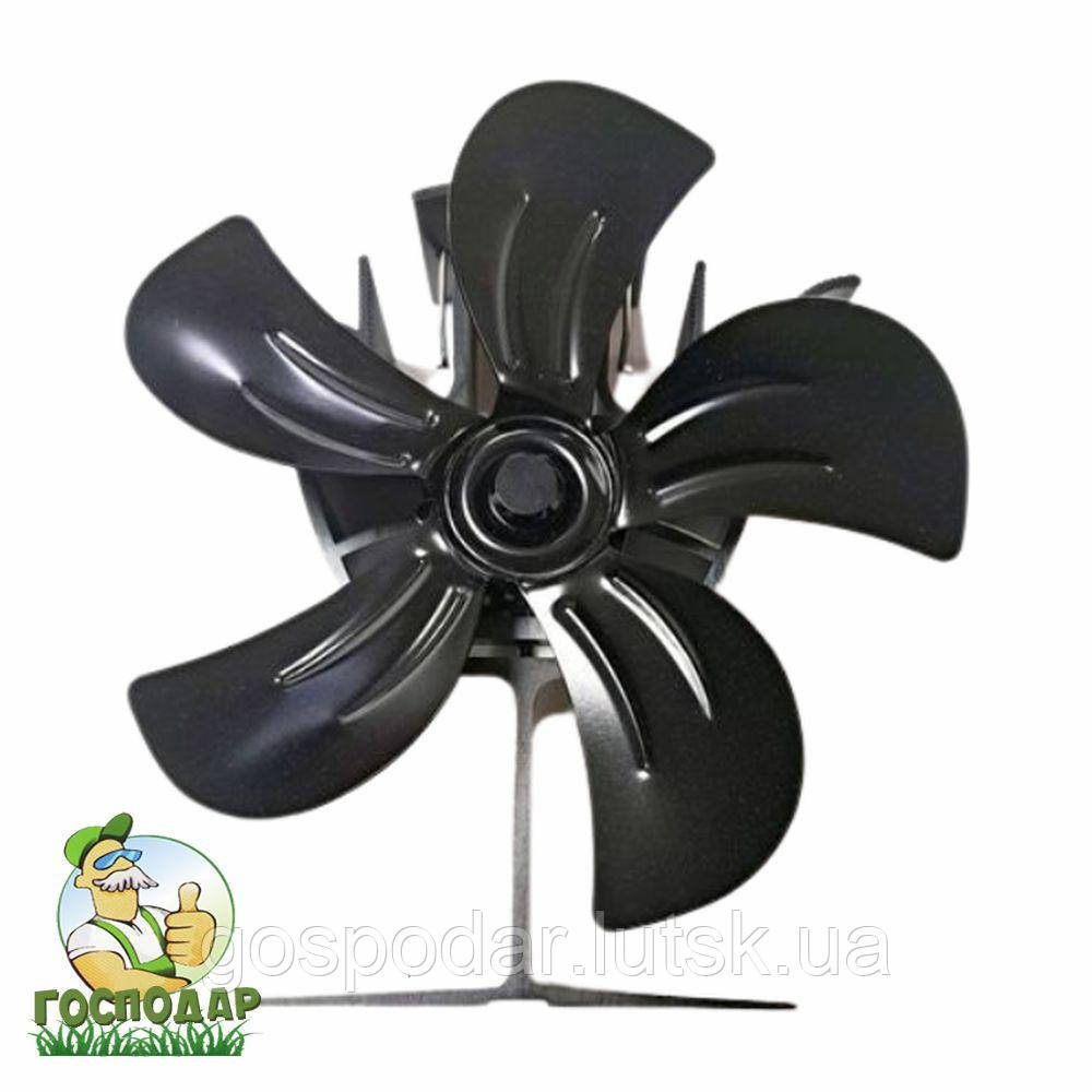 Вентилятор X-cosrack на 5 лопатей для каміна, вентилятор з магнітним термометром, фото 1