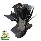 Вентилятор X-cosrack на 5 лопатей для каміна, вентилятор з магнітним термометром, фото 3