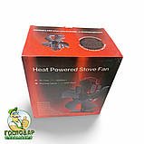 Вентилятор X-cosrack на 5 лопатей для каміна, вентилятор з магнітним термометром, фото 7