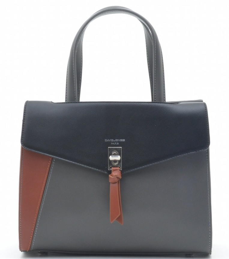 Жіноча сумка D. Jones 6410-2 black grey, жіночі сумки оптом David Jones (Девід Джонс) Одеса 7 км, фото 1