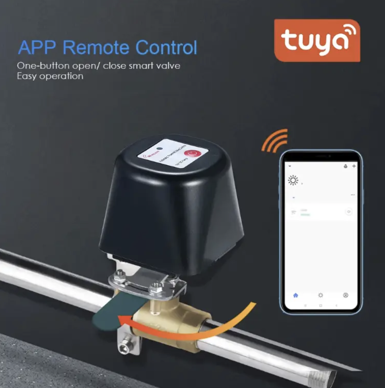 Водяний клапан на вентиль води/газу Tuya ZigBee для систем "Розумний Дім"