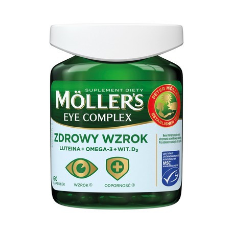 Moller's Eye Complex, Пищевая добавка поддерживает зрение и иммунитет , 60 капсул, большой срок годности - фото 1 - id-p1598575292