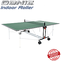 Теннисный стол для помещений складной теннисный стол игровой для дома Donic Indoor Roller SUN, зеленый