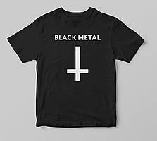 Футболка з принтом "Black metal"