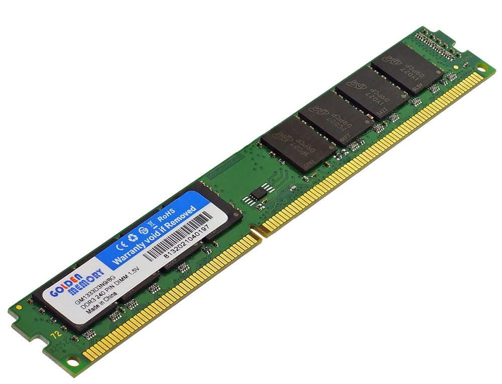 Оперативная память DDR3-1333 8Gb PC3-10600 1.5v Golden Memory GM1333D3N9/8 8192MB (7701156) - фото 1 - id-p1672399855