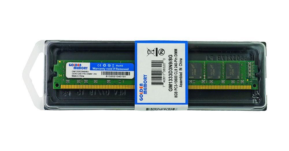 Оперативная память DDR3-1333 8Gb PC3-10600 1.5v Golden Memory GM1333D3N9/8 8192MB (7701156) - фото 3 - id-p1672399855