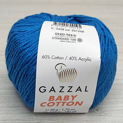 Пряжа Gazzal – Baby Cotton колір 3428 Темна бірюза