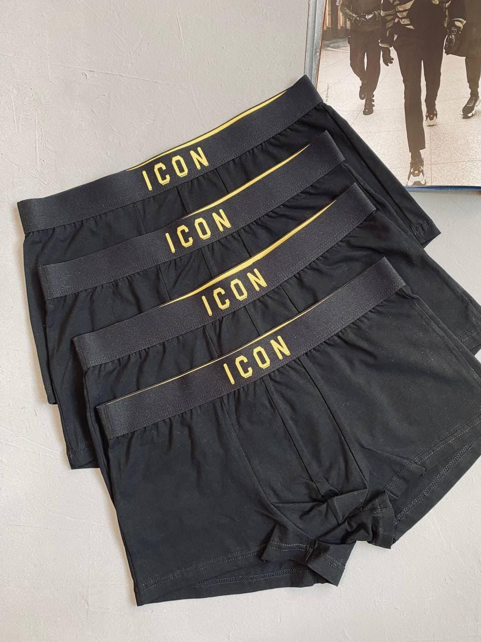 Набор мужских трусов для мужчины трусы мужские айкон Icon 4 шт Black ...