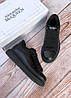 Жіночі зимові кросівки Alexander McQueen black fur взуття Олександр Маккуїн чорні шкіряні утеплені хутром, фото 7
