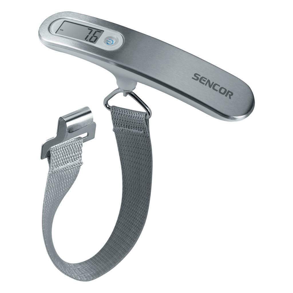 Sencor Ваги для багажу, 50кг, CR2032x1 в комплекті, пластик, сірий, фото 1