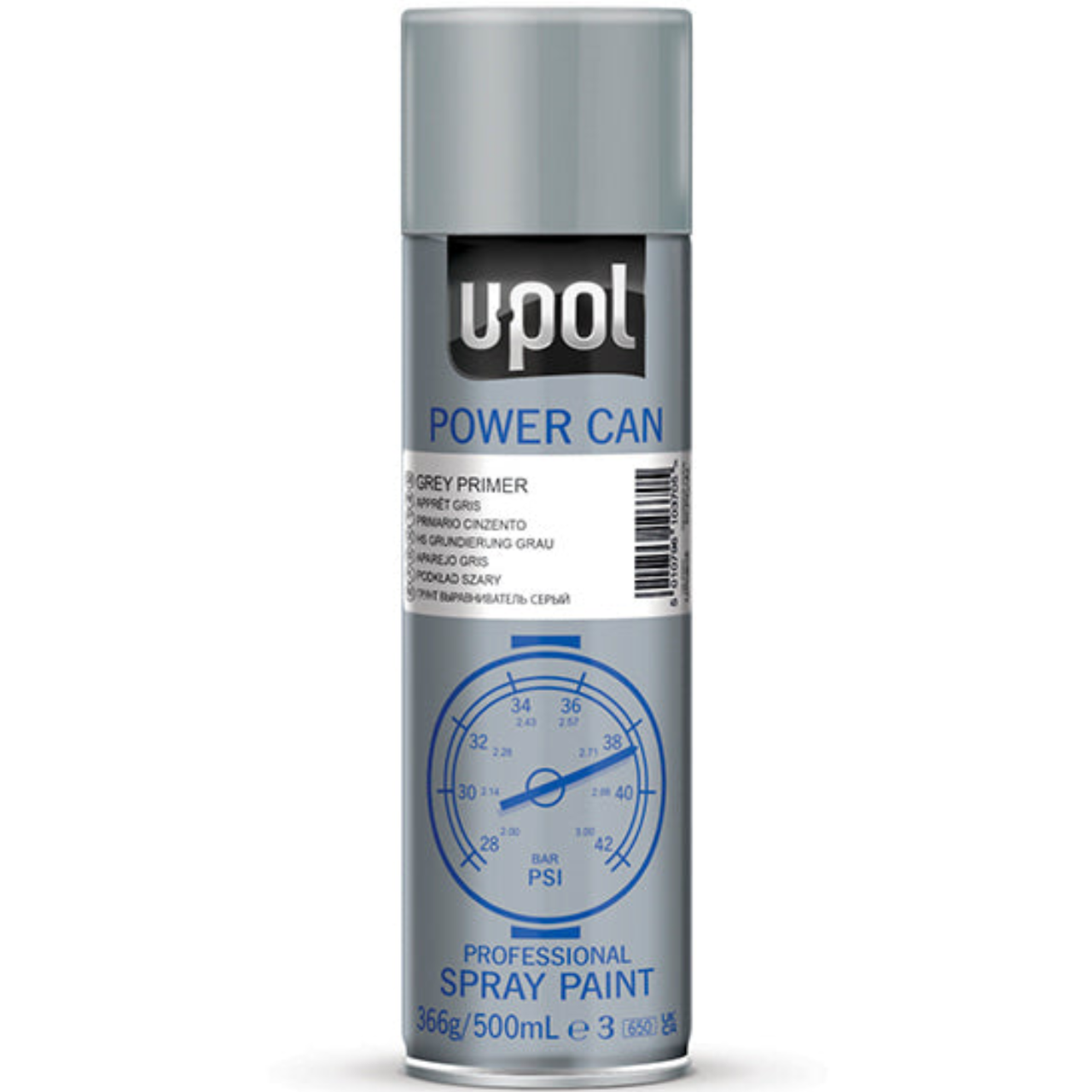 Грунт-вирівнювач акриловий U-POL Power Can™, 500 мл Аерозоль Сірий