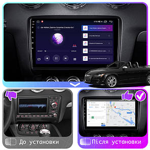 Штатна магнітола Lesko для Audi TTS II (8J) 2007-2010 IPS 9" 2/32 Gb CarPlay 4G Wi-Fi GPS Prime охолодження, фото 3