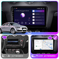 Штатна магнітола Lesko для Audi TTS II 8J Рестайлінг 2010-2014 IPS 9" 2/32Gb CarPlay 4G GPS Prime охолодження, фото 4