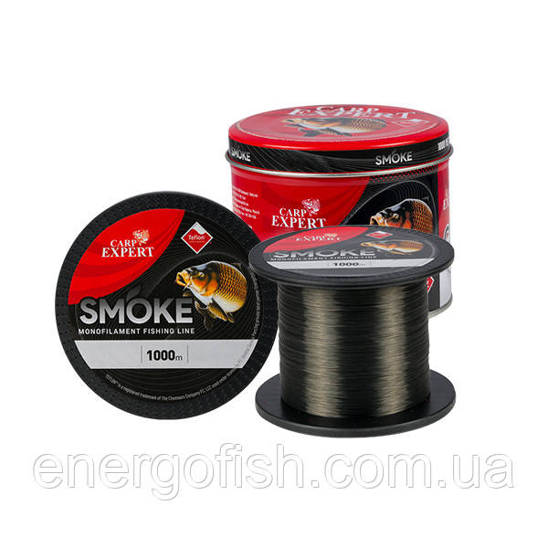 Волосінь Energofish Carp Expert SMOKE DARK GREY Teflon Coated 0,30 mm 1000m 12,7 kg