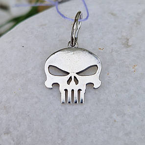 Срібний кулон "Каратель" (Punisher) 925° проби з чорнінням, фото 3