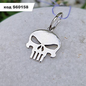 Срібний кулон "Каратель" (Punisher) 925° проби з чорнінням, фото 1