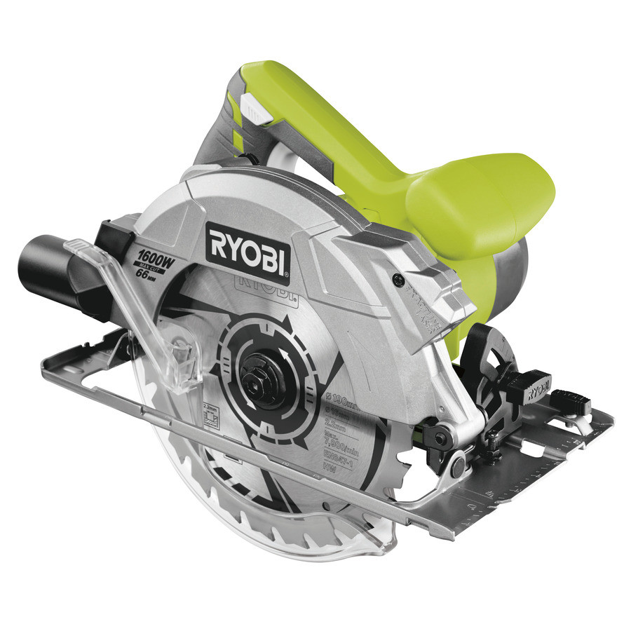 Ryobi Пила дискова RCS1600-K 1600 Вт 190 мм, 66 мм 5000 об/хв