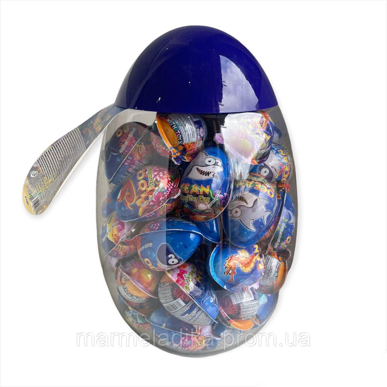 Пластиковые яйца с игрушкой ВЫРОСТАЙКОЙ ОКЕАН 60 шт - фото 1 - id-p1711254789