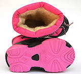 Зимові дитячі чоботи на овчині для дівчинки Demar Zig Zag 4025 рожевий, фото 7