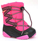 Зимові дитячі чоботи на овчині для дівчинки Demar Zig Zag 4025 рожевий, фото 4