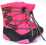 Зимові дитячі чоботи на овчині для дівчинки Demar Zig Zag 4025 рожевий, фото 2