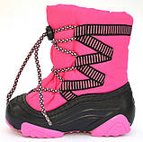 Зимові дитячі чоботи на овчині для дівчинки Demar Zig Zag 4025 рожевий, фото 5