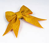 Бантики на ялинку Новорічні прикраси Комплект 5 штук Золотий, фото 2