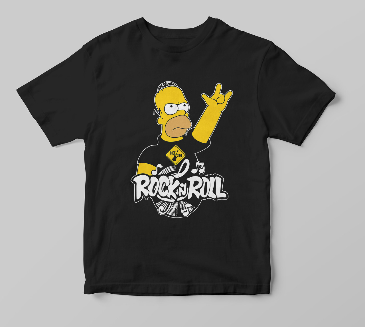 Футболка з принтом «Rock n roll Гомер»