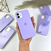 Силиконовый чехол на Айфон 12 / 12 Про с закрытым низом | Case for iPhone 12 / 12 Pro Light Purple (39)