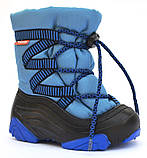 Зимові дитячі чоботи на овчині для хлопчика Demar Zig Zag 4025C блакитні, фото 3